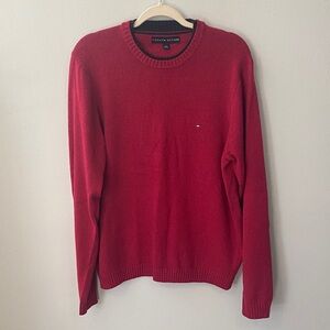 Tommy Hilfiger Men's Classic Red Crewneck Sweater